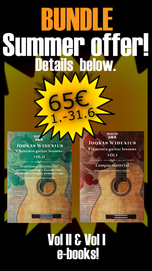 BUNDLE: E-books - Flamenco guitar lessons Vol I & Vol II
