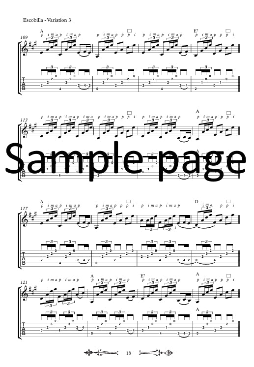 E-BOOK: Flamenco guitar lessons - Traditional falsetas for accompanying  - VOL2