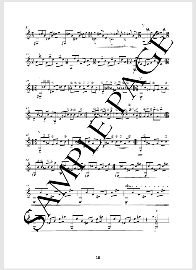 E-BOOK: Northern suite - Joonas Widenius - Parts I-V (Composition for classical guitar)